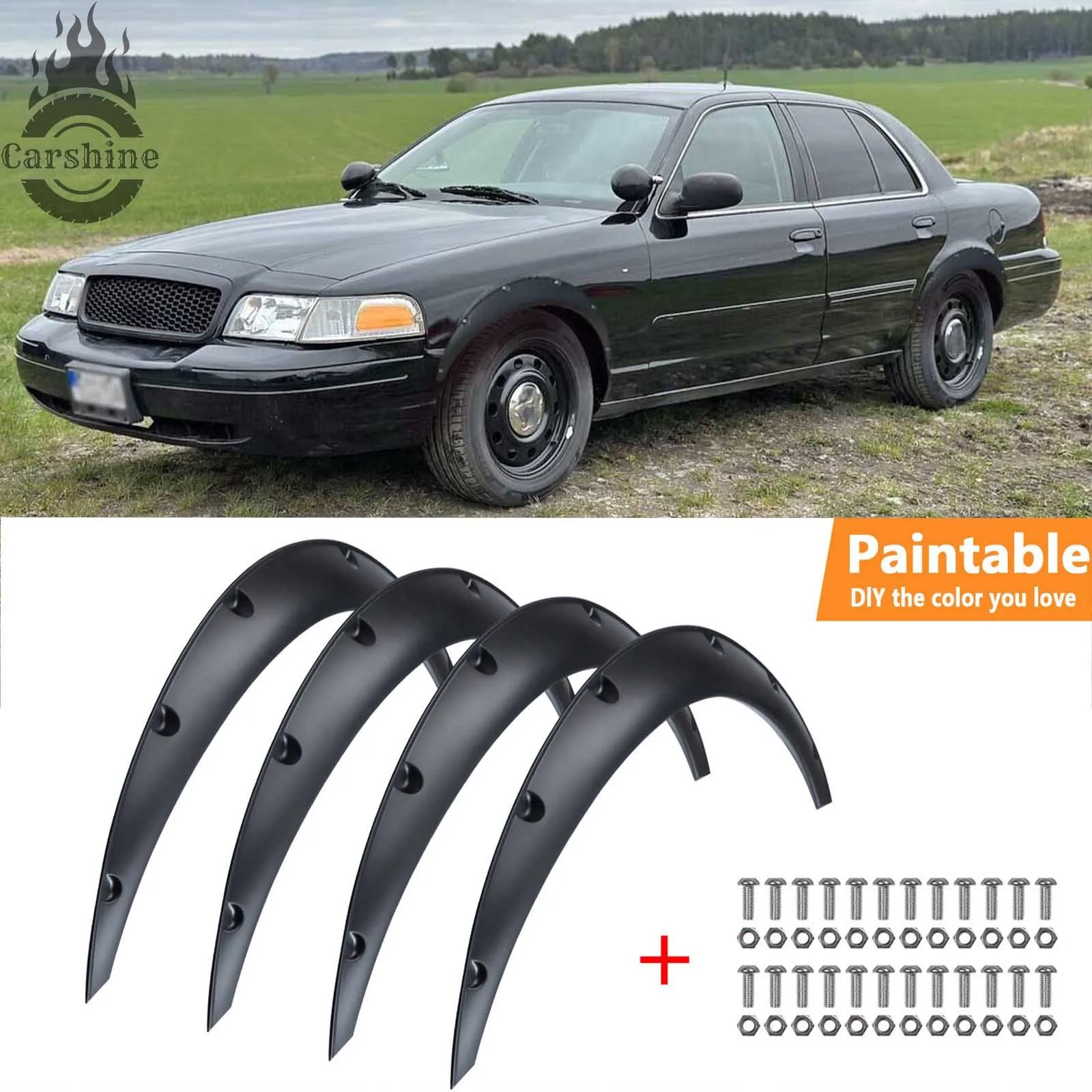 

32" & 35" For Ford Crown Victoria Fender Flares Flexible Wheel Wide Body 4pc Kit