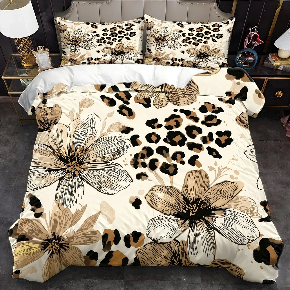 3Pc Leopard Print Floral Duvet - Luxury Skincare Design recension och pris