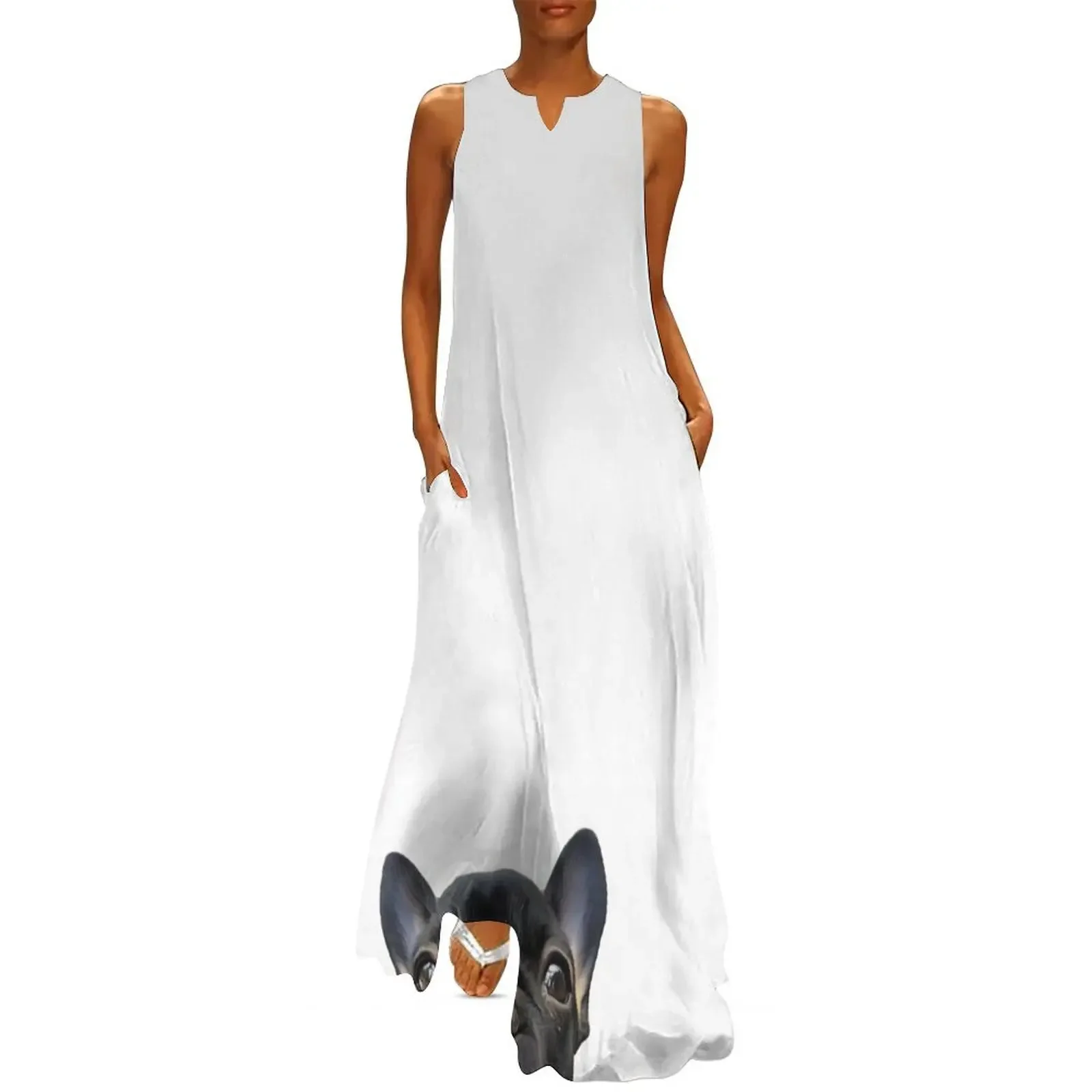 

French Bulldog Long Dress dresses for woman Long dress woman Dress