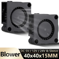 2 uds Gdstime 40mm 24V 12V 5V DC sin escobillas 40x40x15mm ventilador Turbo de refrigeración Radial para DIY humidificador extrusor de impresora 3D 4015