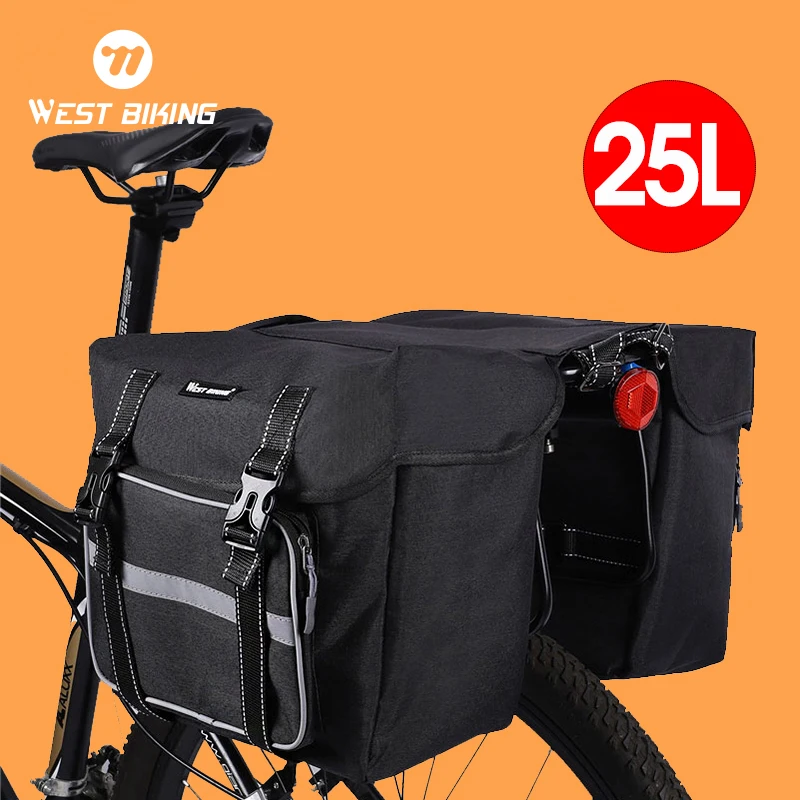 WEST BIKING Cycling Waterproof Bike Bag Hot Motorcycle Tail Luggage Suitcase Saddle Bag MTB Side Riding Bag Bicycle Accessories