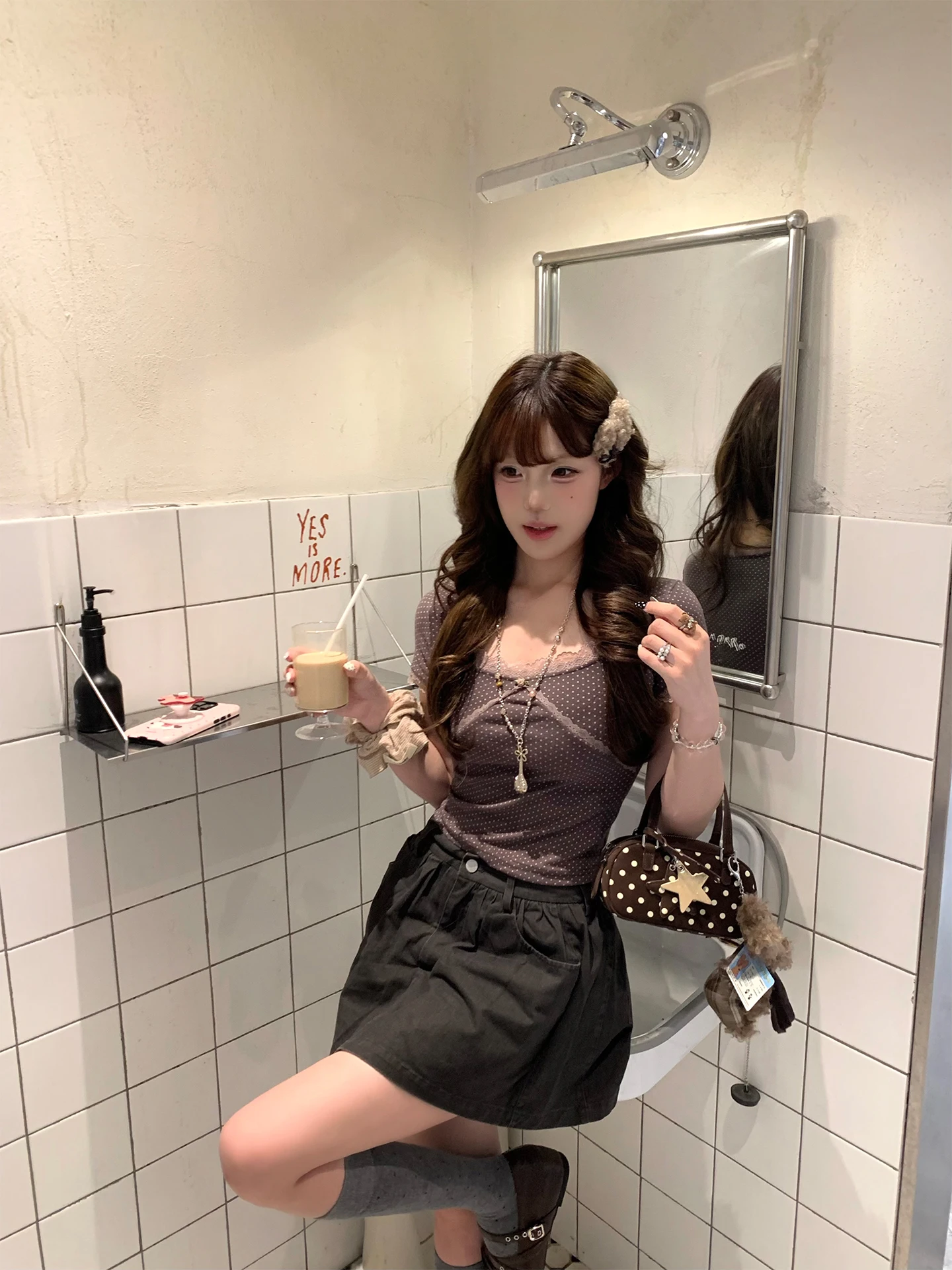 

Юбка в стиле ретро из хлопка с плиссировкой для молодых женщин, А-силуэт, винтажный стиль, средней длины