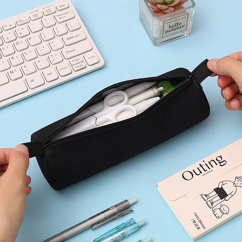 

Simple Pencil Case Cute Cylindrical Stationery Storage Bag Large Capacity Stationery Bag Fashion Zipper Pencil Case Gifts
