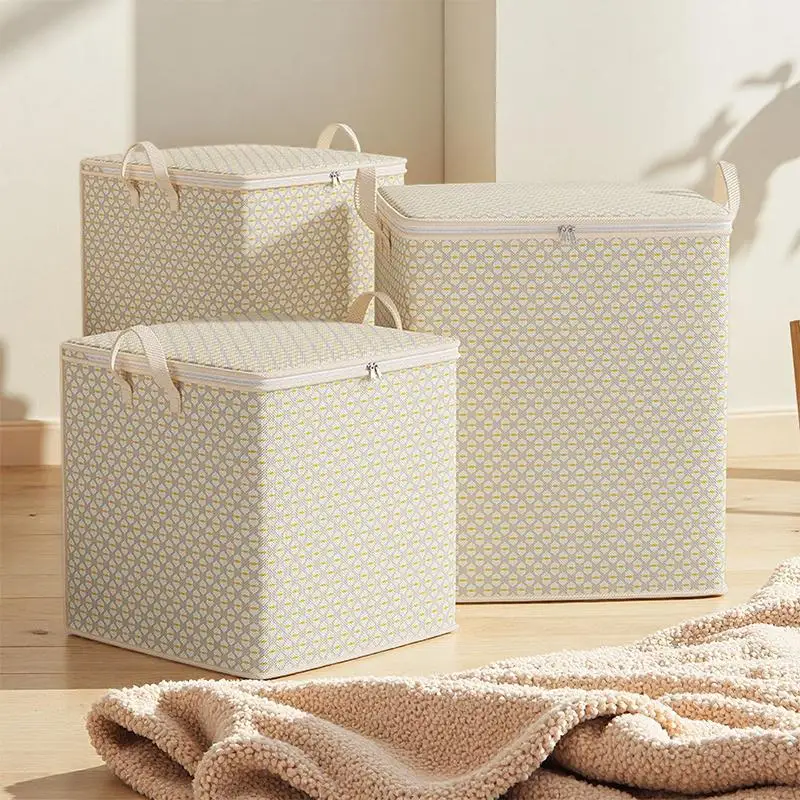 Large Clothes Storage Bins With Reinforced Handles And Upgraded Thick Fabric Perfect For Seasonal Clothing Wardrobe Organization