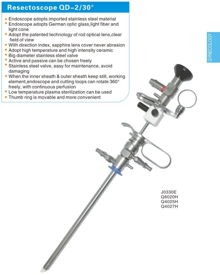 Geyi Reusable Rigid Urology Bipolar Resectoscope 12/30 Degree Set Price