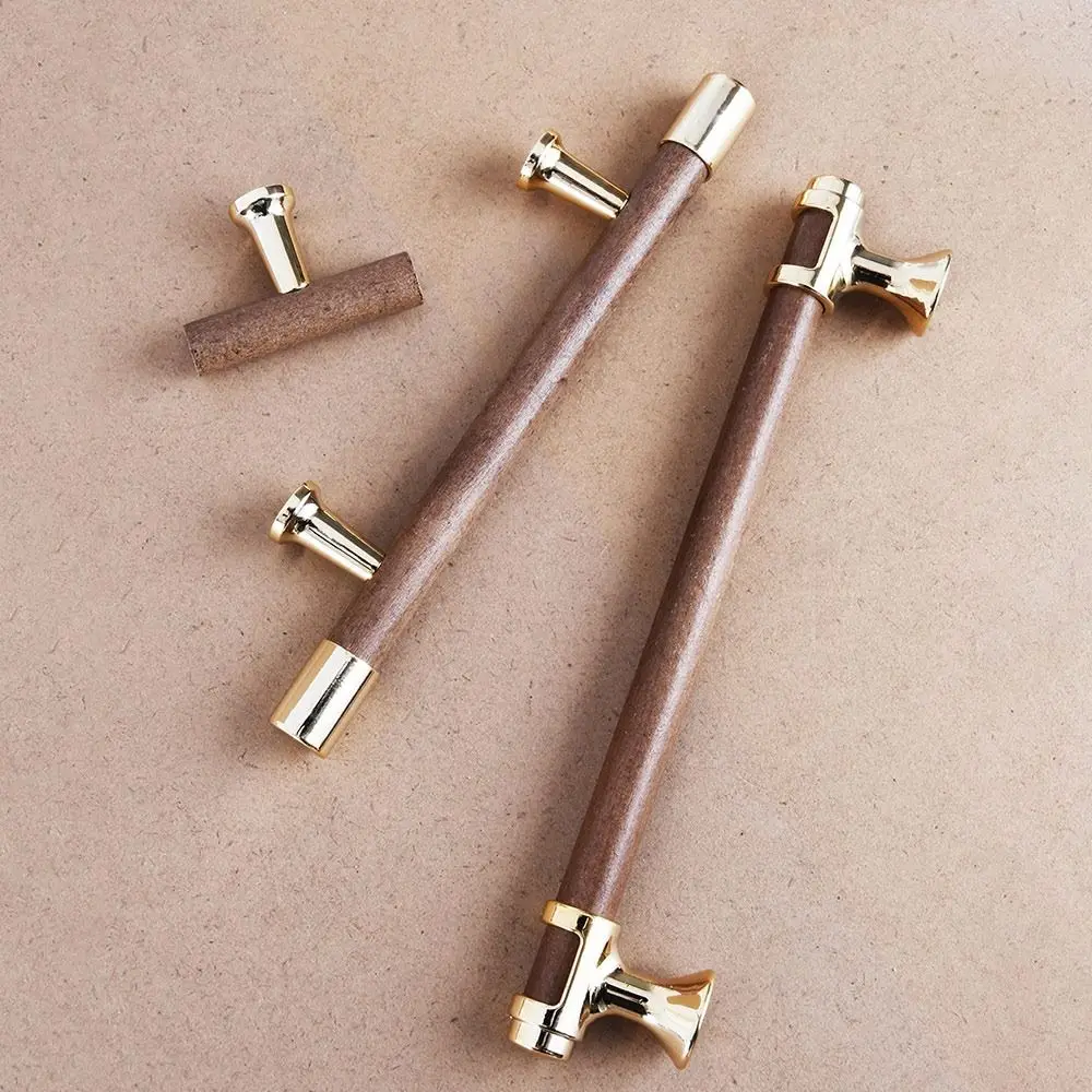 Modern Solid Wooden Door Handles Multifunctional Various Sizes Drawer Knobs Durable Cabinet Pulls Home Use