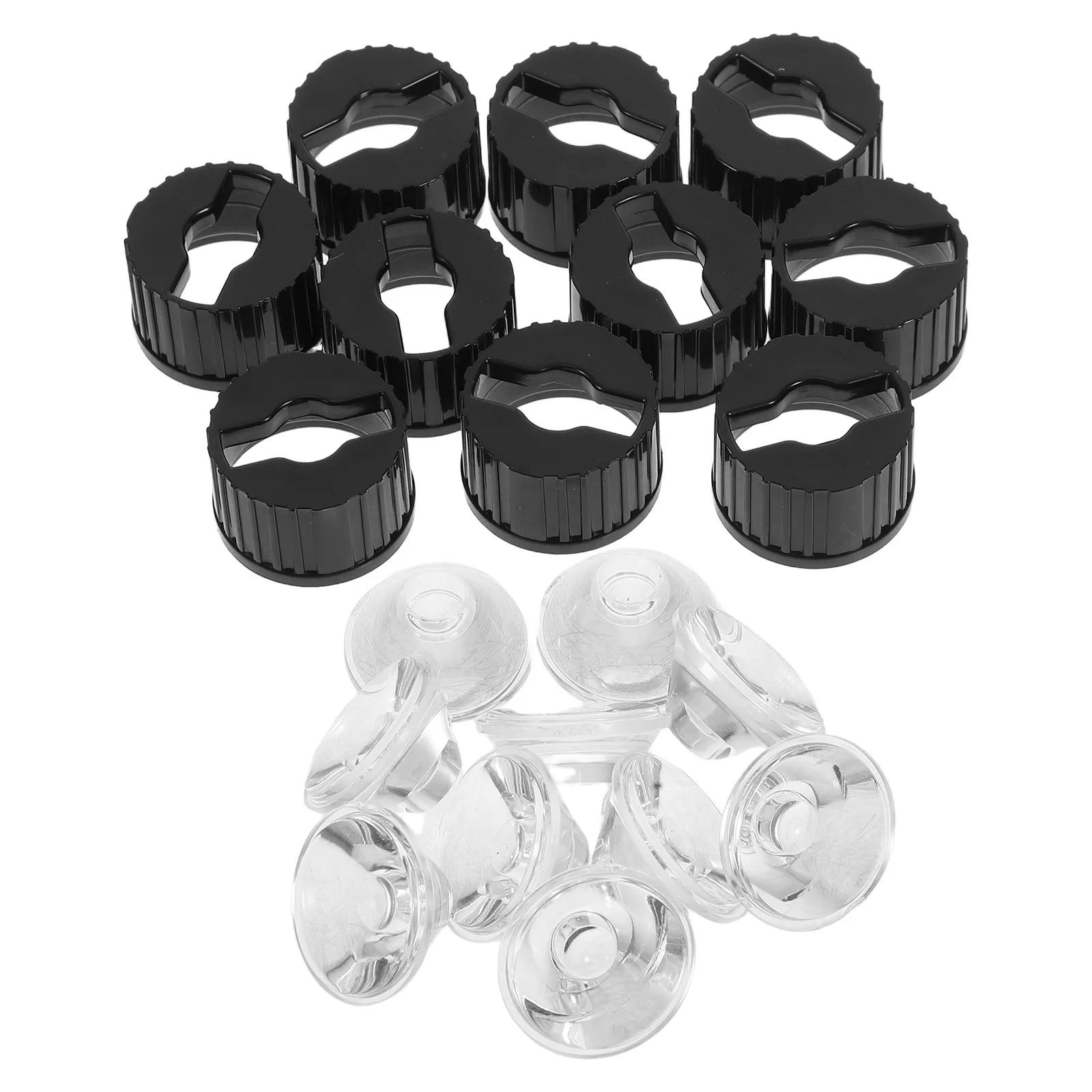 

10 Sets LED Spotlight Acrylic Lenses Transparent High Transmittance Holder Bracket for Ceiling Lights Wall Washers Wide Area