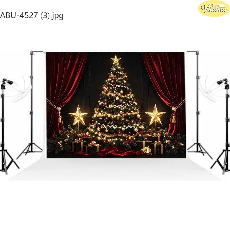 VIKAMA Cookie Decorating Baking Xmas Christmas Photo Backdrop Banner for Xmas Party Studio Photography Booth Decor Home Decor