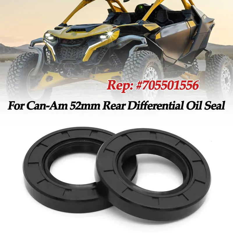 

Pair (2) For Can Am OEM 705501556 52mm Rear Differential Axle Seal Diff XMR Outlander Max Maverick Max Renegade