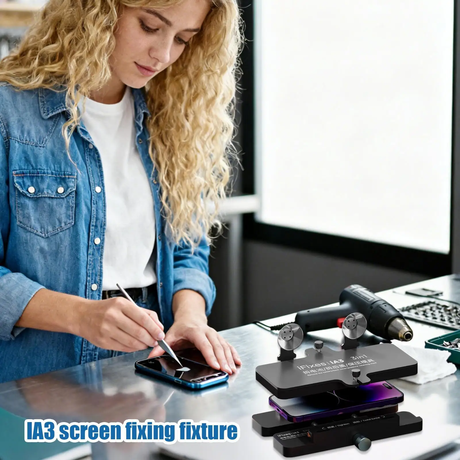 Telefon Bildschirm Entfernung Leuchte Werkzeuge Saugnapf Telefon Bildschirm Opener Befestigungs Klemme Smartphone Reparatur Liefert Für Ehemann Sohn