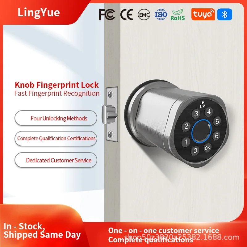 

Дверной замок с отпечатком пальца Tuya Smart/Smart Life Электронный дверной замок с отпечатком пальца/паролем/ключом/приложением Tuya/разблокировкой карт