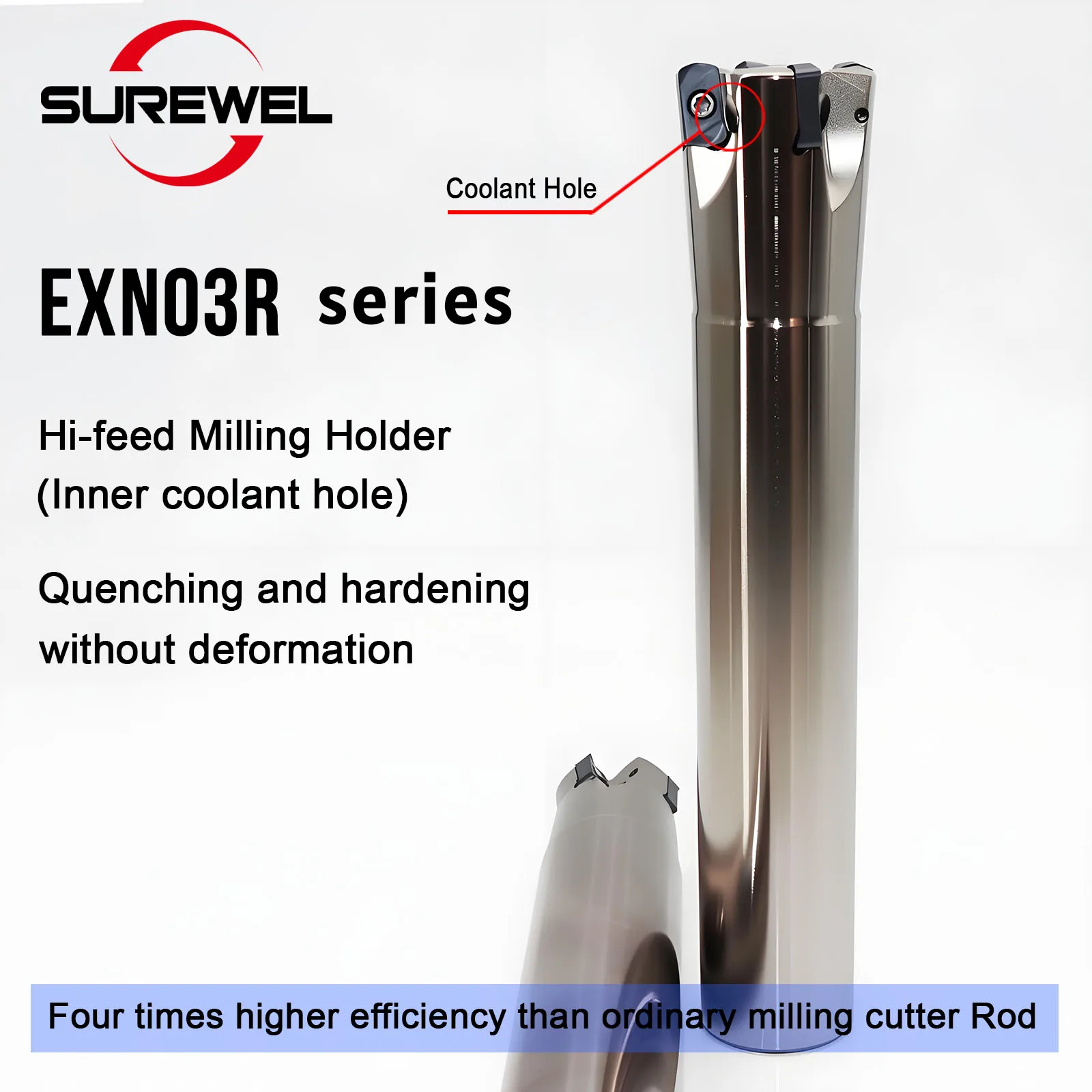 

EXN03R Hi feed Milling Holder Efficient Roughing Shock Resistant tools CNC Holder Double Sided with Internal Cooling Hole