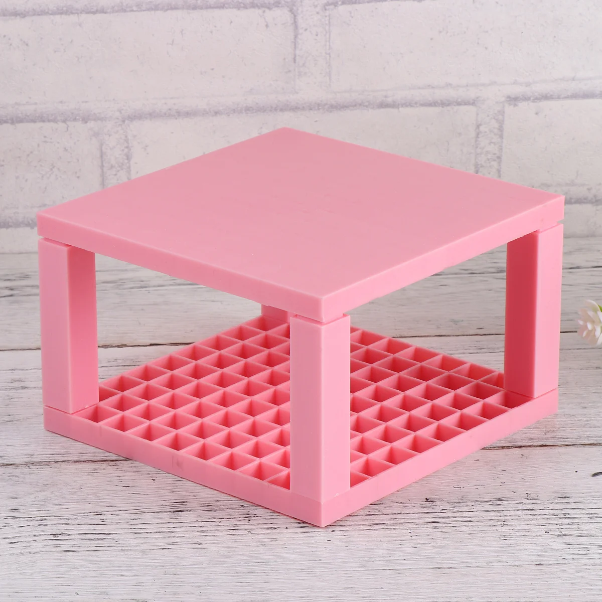 96 Holes Brush Holder Desktop Art Organizer for Pencils Markers Pens Tools Efficient Storage Solution Grey