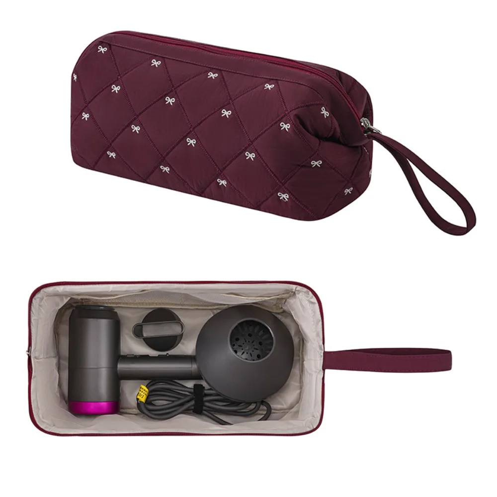 

Polyester Cotton Hairdryer Storage Bag 9 Colors Large Capacity Travel Makeup Bag Floral Print Makeup Train Cases Women Girls