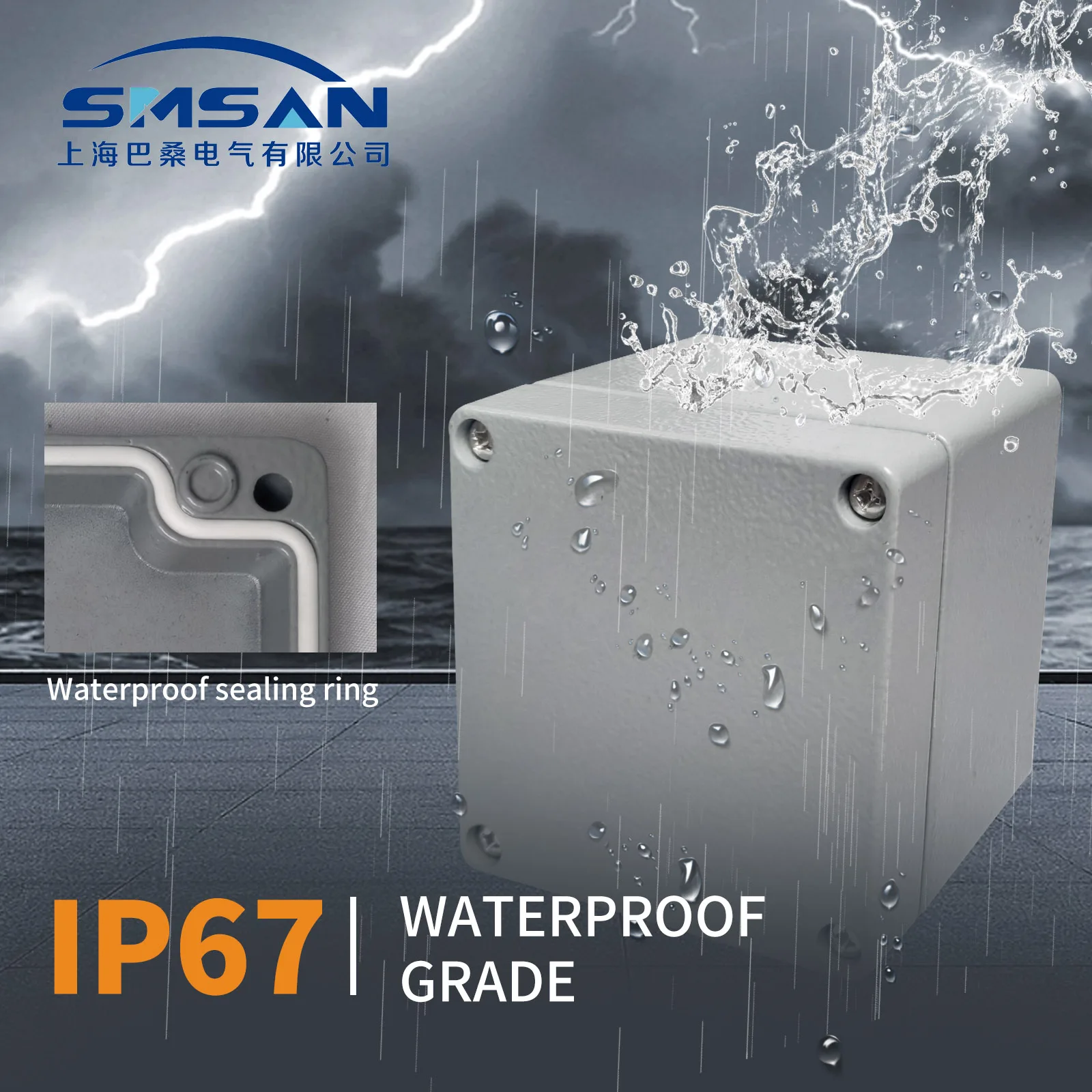 

Водонепроницаемая распределительная коробка F-типа ABS, новый материал, пластиковый корпус, корпус для инструментов, IP67, уличный электронный корпус