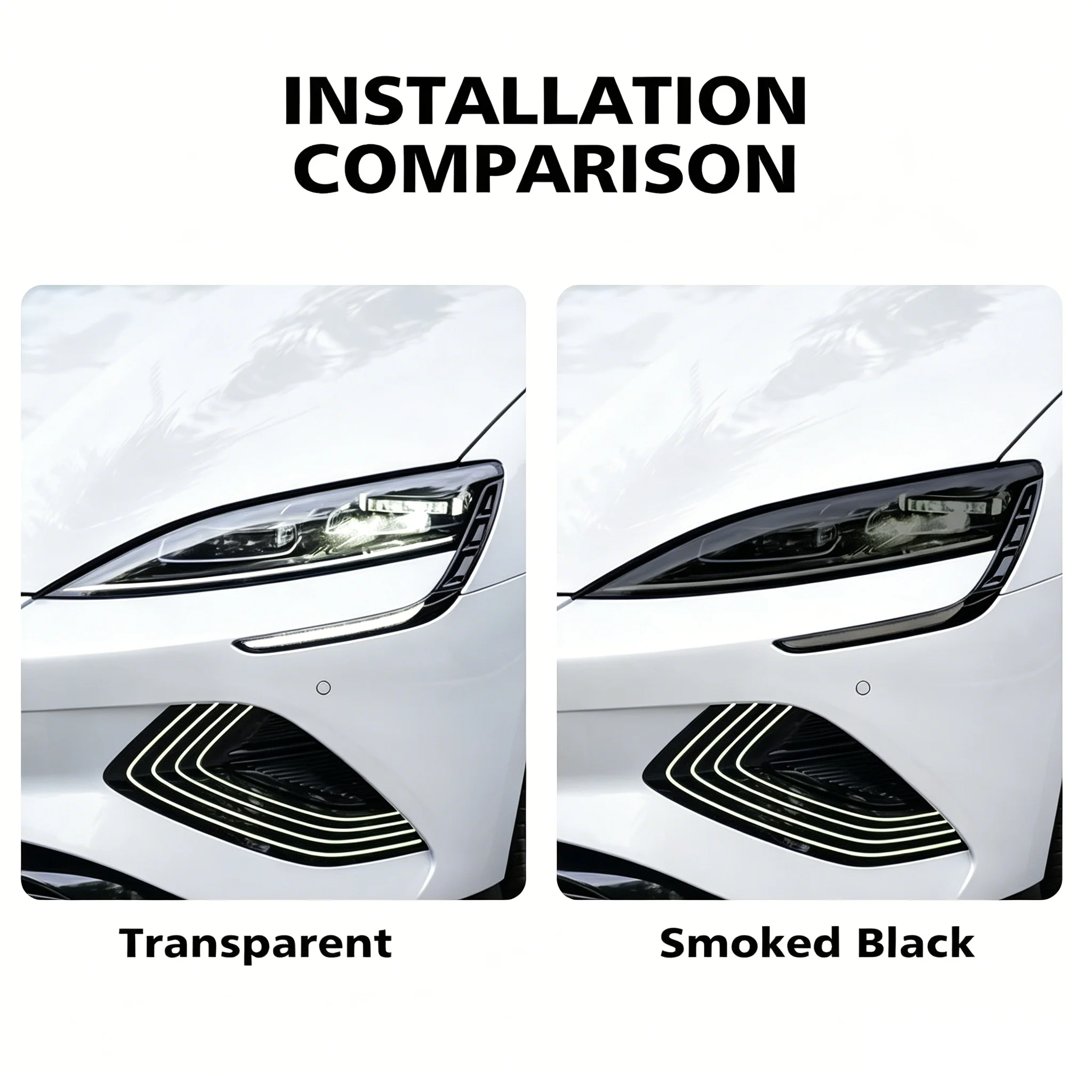 For BYD Seal 2023-2025 Car Headlight TPU Protective Film Smoke Black Transparent Tinted Customization PPF Anti-Scratch Films