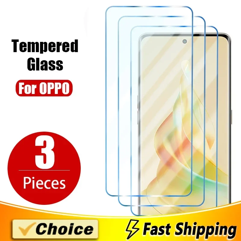 3 Pcs Tempered Glass For OPPO A 53S 56 57 New 74 A1X(5G)  Screen Protector  For OPPO A5 A33 (2020) A7X 8 9 11K 35 36 37 51 Glass