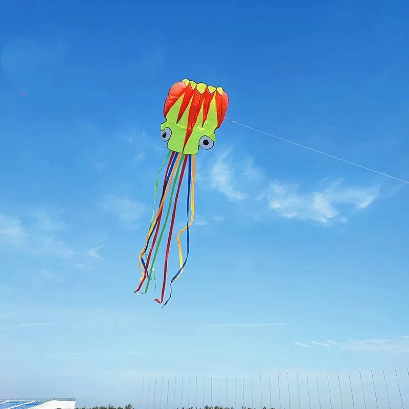 Cerf-volant professionnel en forme de pieuvre pour enfant et adulte, jouet de sport volant avec vent, livraison gratuite