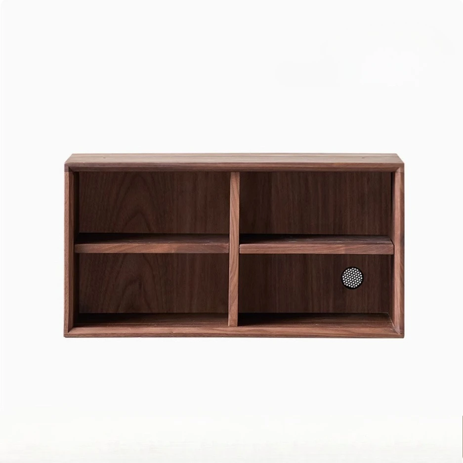 

Black walnut solid wood modular TV cabinet free combination low cabinet floor-to-ceiling bookcase display locker living room