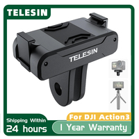 TELESIN Magnetic Two Claw Adapter Action Camera Accessories For DJI OSMO Action 3 4 Adapter 1/4 Thread Universal Port Refined