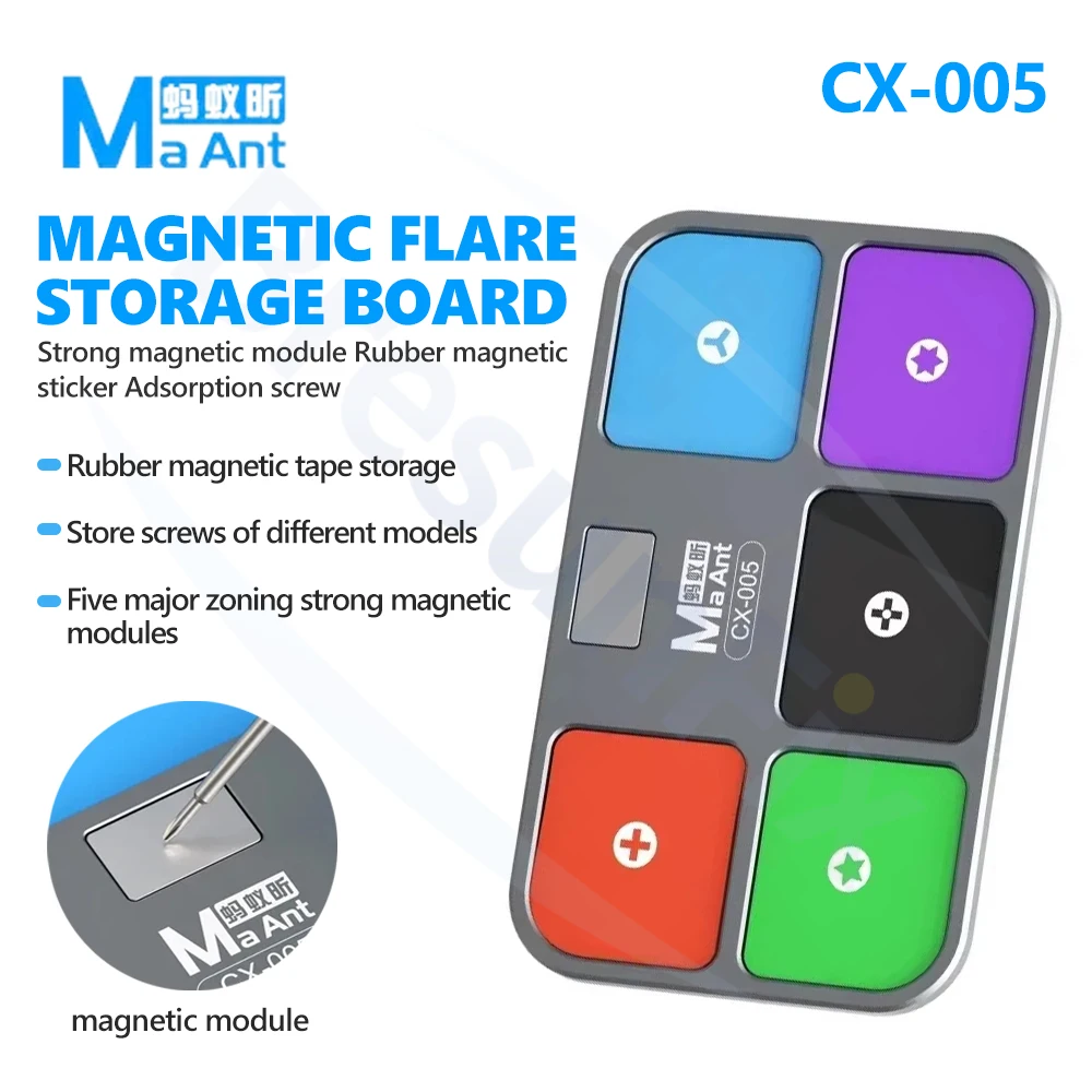 

MaAnt CX-005 Магнитная доска для хранения с модулем намагничивания для мобильного телефона, планшета, ремонтный винт, классификационный инструмент для хранения