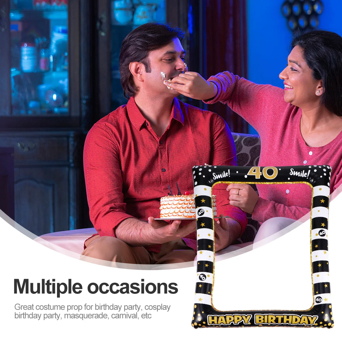 

Inflatable Photo Frame Birthday Party Supplies For Age 40 Kids Pvc Lightweight Costume Prop Carnival Masquerade Festival Party