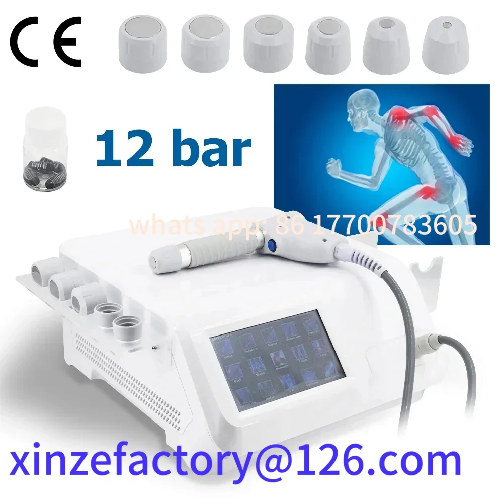 Customizable Newest 12bar Radial New Shock Wave Therapy ED Treatment Pain-Point Soft Tissue Shoulder