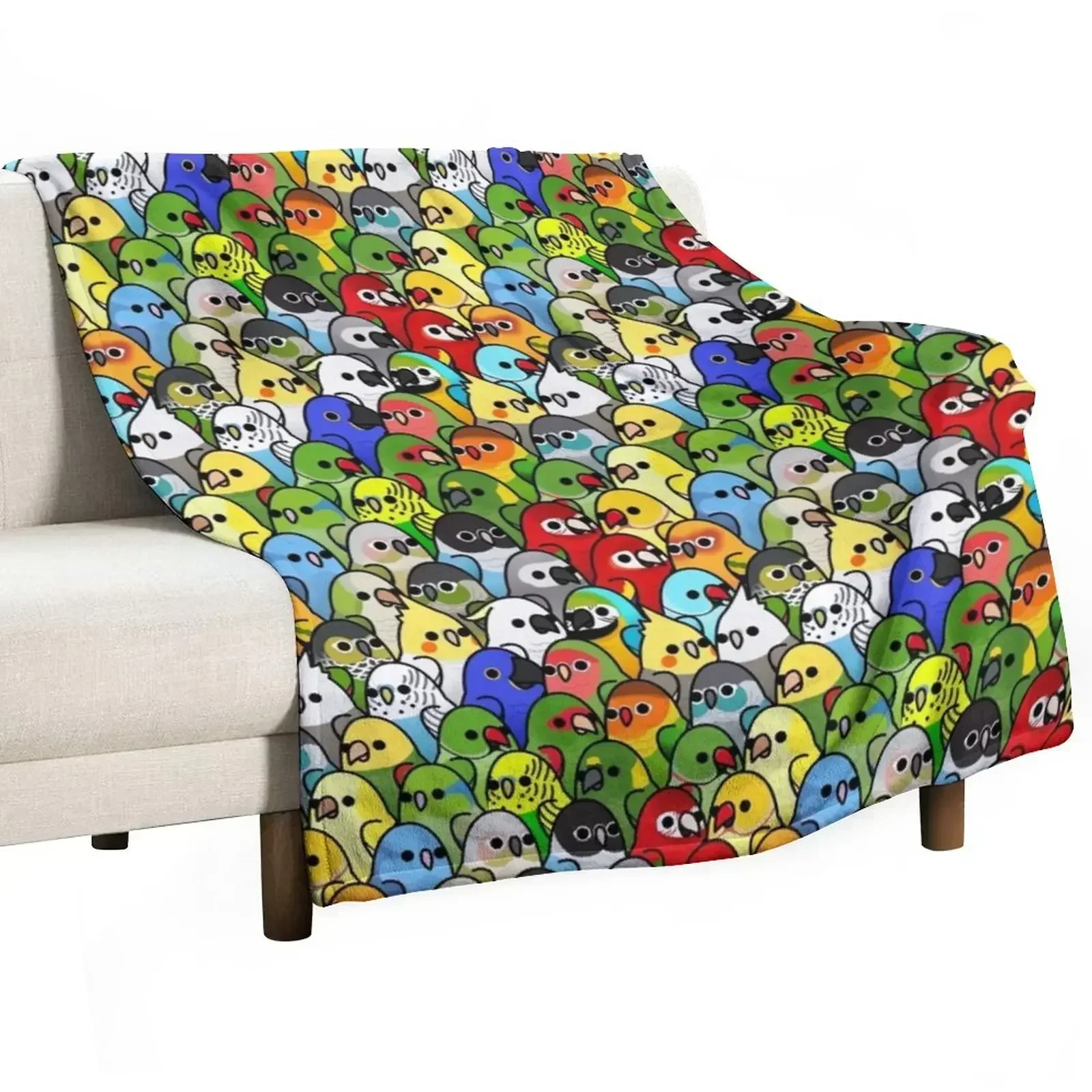 

Too Many Birds! Bird Squad Classic Throw Blanket Sofas funny gift Flannels christmas decoration Blankets