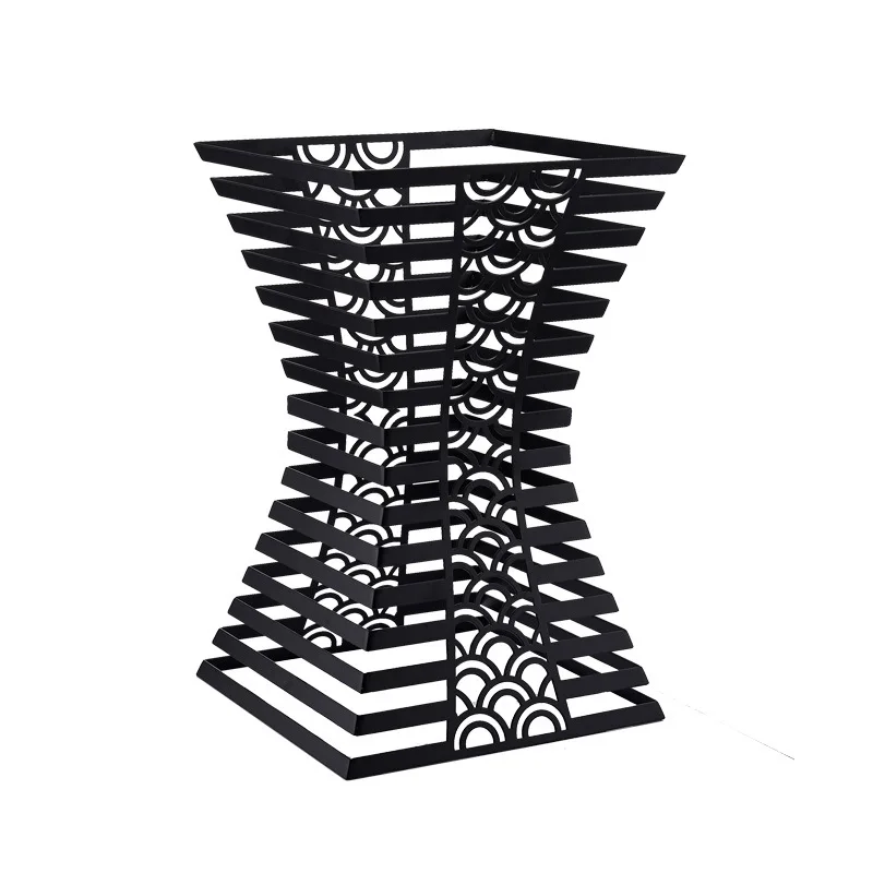Black Buffet Pastry Display Riser Skyline Wedding Various Colored 4 Layers Good Fruit Rack Glass Table Decoration