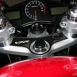 For Honda VFR 800 2002-2006 3D Resin Carbon-look Upper Triple Yoke Defender Sticker