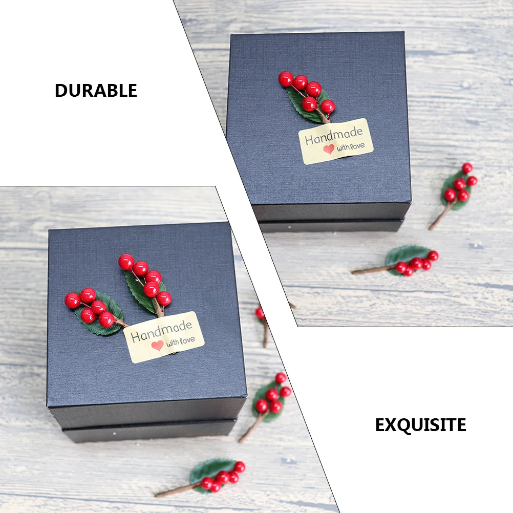 

10Pcs Christmas Berries Artificial Simulation Red Branches Decoration for Xmas Tree Wreath Party Floral DIY Supplies