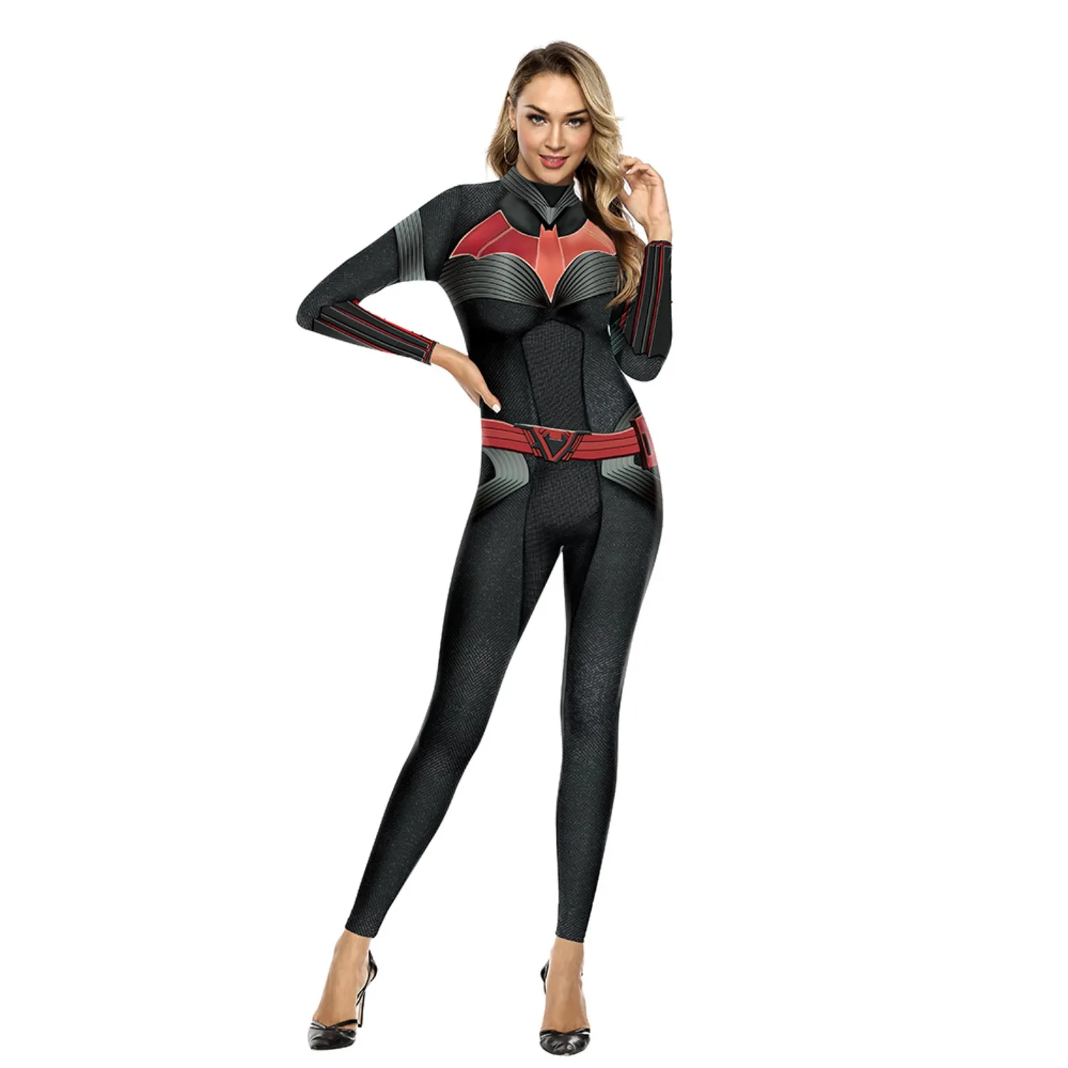 2024 Robot Hero Cosplay Punk Bodysuit 3D Digital Printing Adult Jumpsuit Slim Halloween Carnival Holiday Outfit