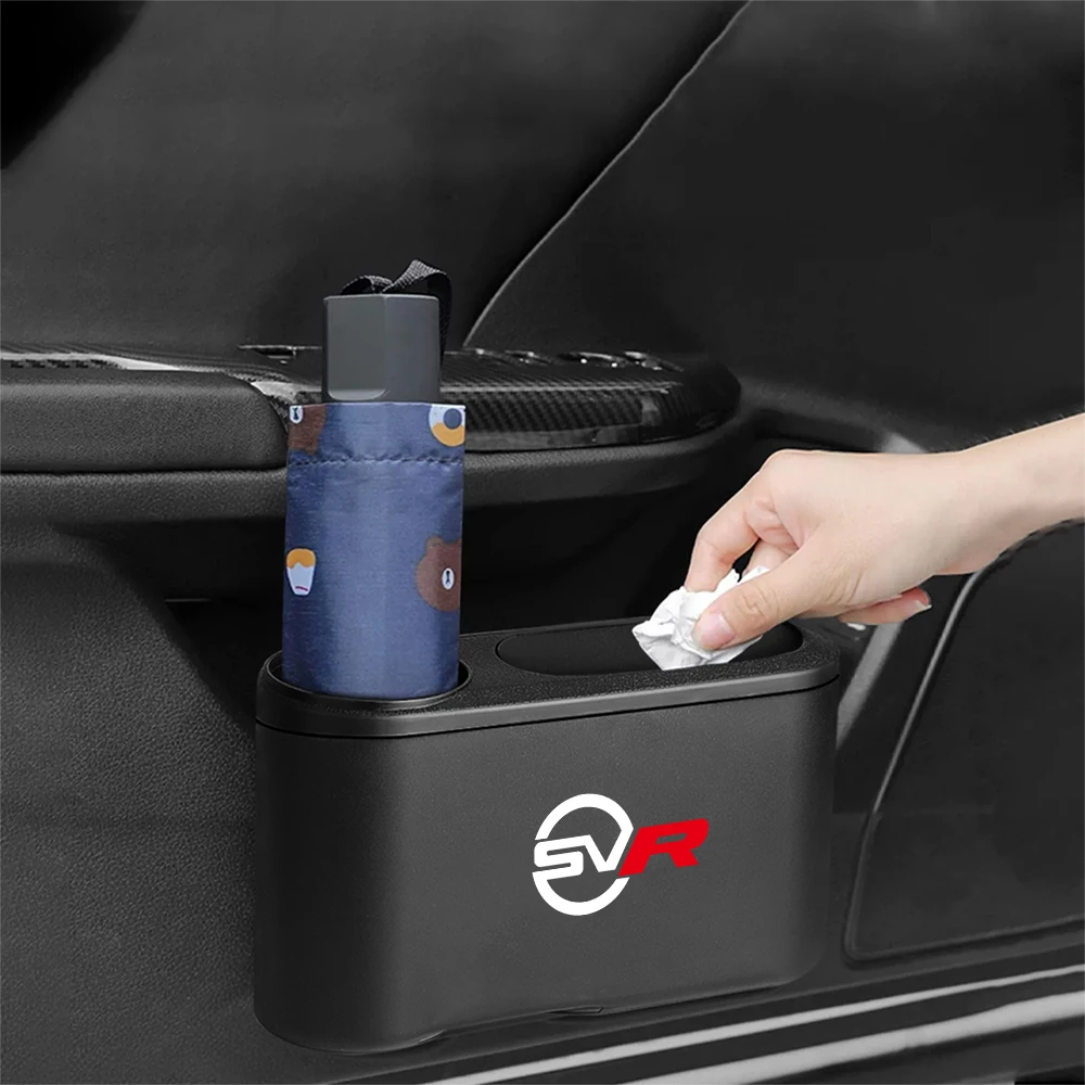 Car Door Side ABS Hanging Trash Can With Water Bottle Holder Trash Bin For Landrover SVR Discovery Velar Evoque Range Rover L322