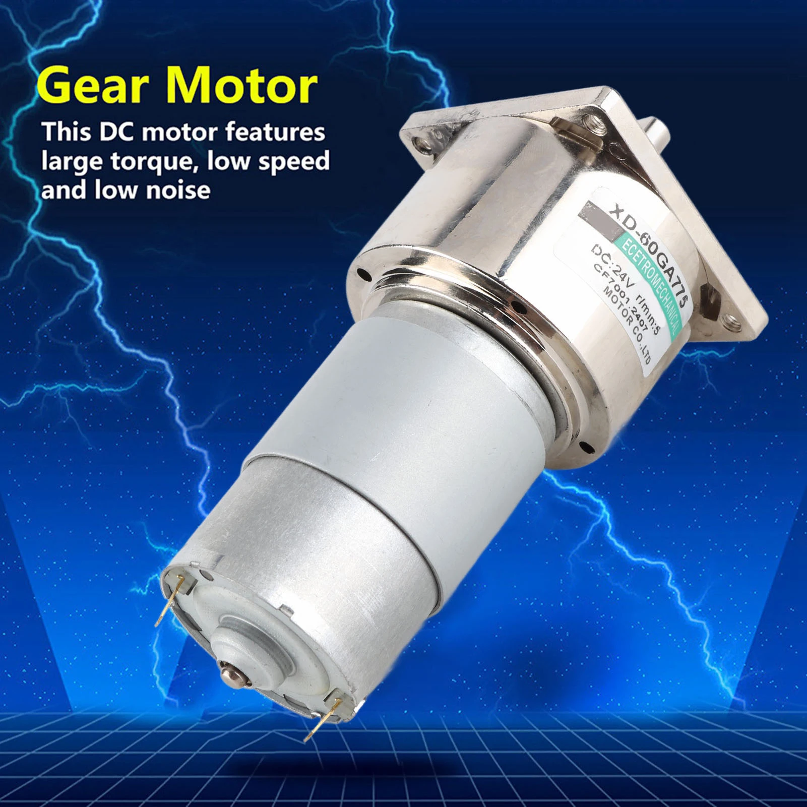 

DC 24V 35W Микропрямой ток Металлический мотор-редуктор Регулируемая скорость по часовой/против часовой стрелки