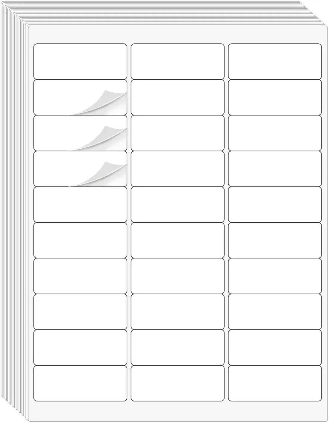 

900 Address Labels 1" x 2-5/8" White Matte for Laser/Inkjet Printers, 30 Sheets