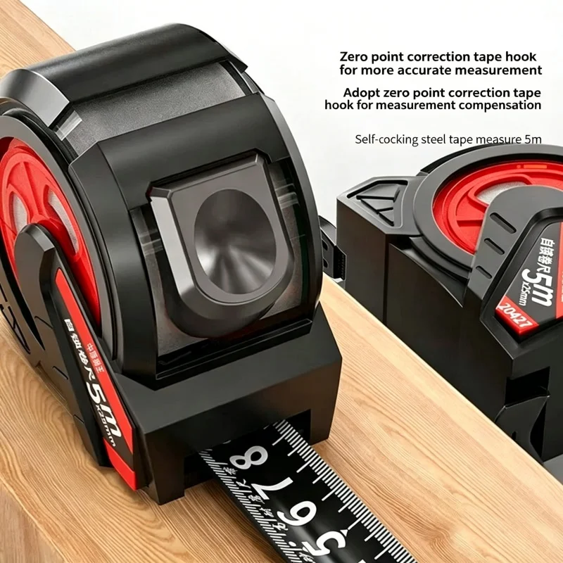 3m/5m/7.5m/10m Self Locking Steel Tape Measure Wear-Resistant Hardened Retractable Measuring Tape High-Precision Drop-Resistant