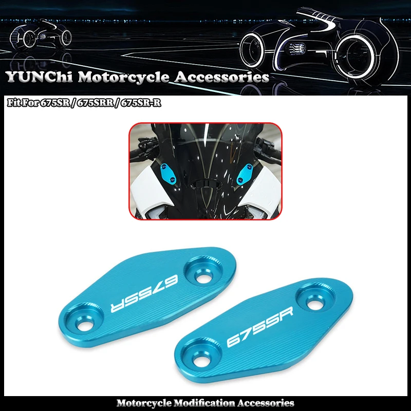Motorcycle Rearview Mirrors Seat Decorative Cover Mirror Base Brackets Fit For CFMOTO 675SR 675SRR 675SR-R 675 SR SRR SR-R