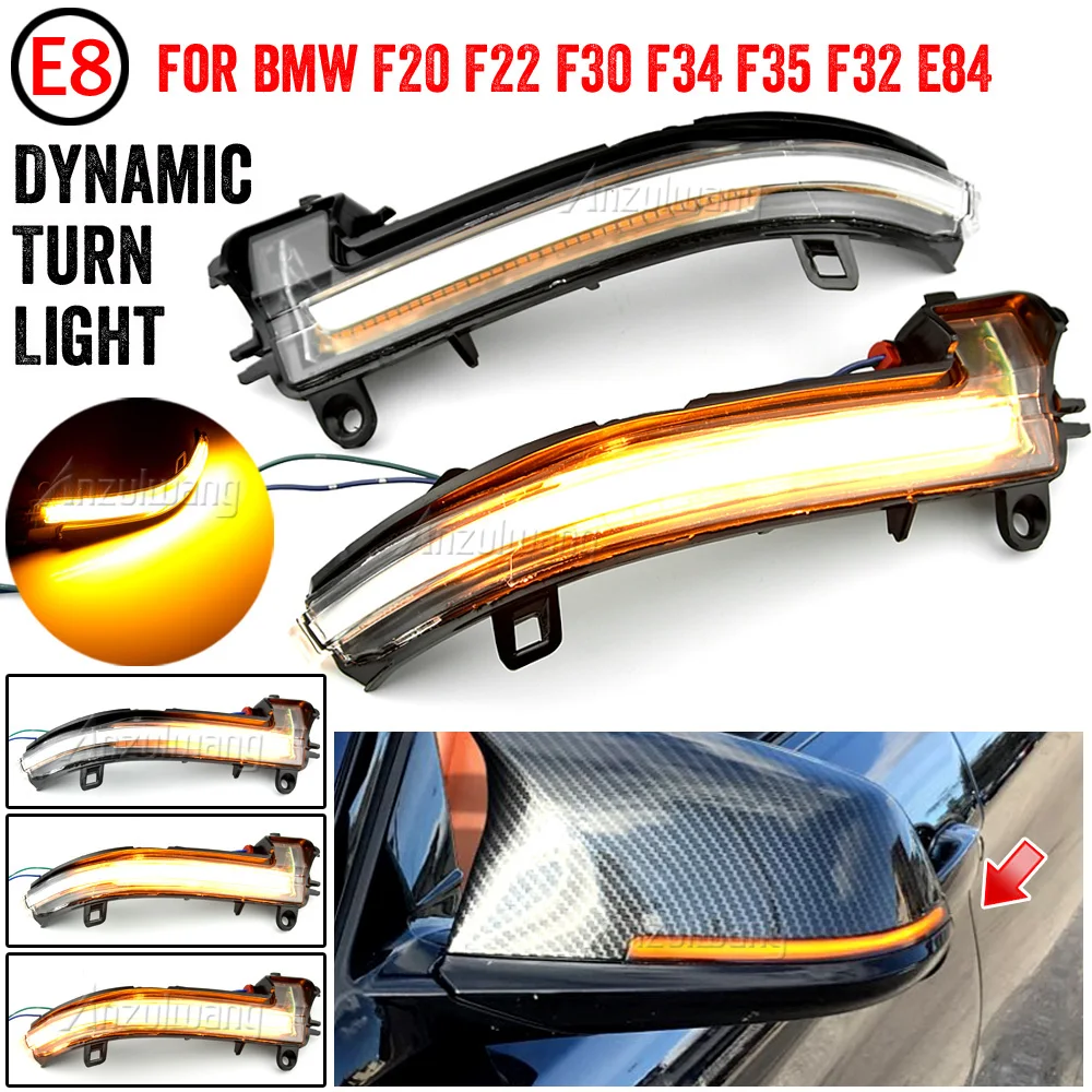 For BMW 1 2 3 4 Series X1 F20 F21 F22 F30 F31 F34 F32 E84 i3 LED Dynamic Turn Signal Light Flowing Water Blinker Flashing Light