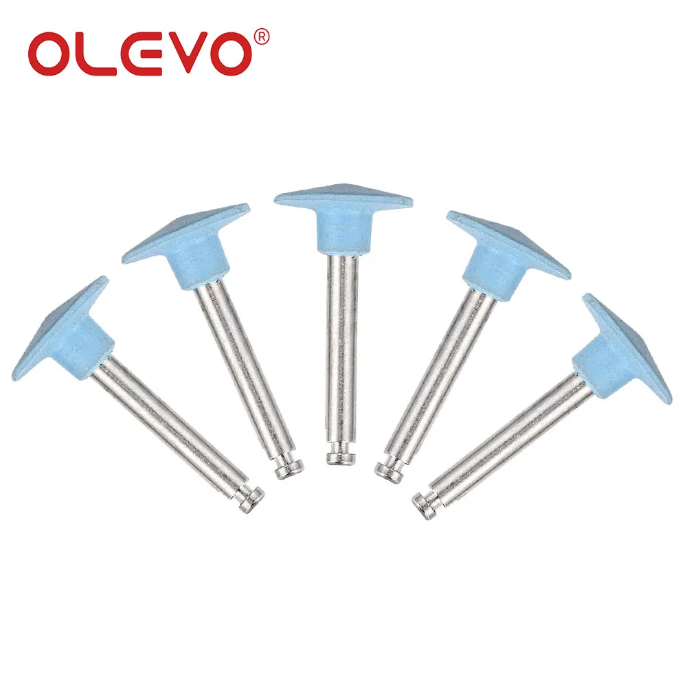 OLEVO 10/12 Pcs Dental Silicone Polishing Grinding Heads for Low-Speed Handpiece 2.35mm Teeth Polisher Odontologia Lab Tools