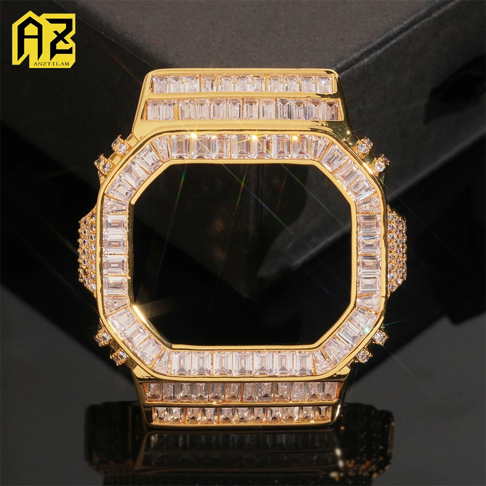 Anztilam Iced Out Watch Case For CAS** GA2100 Brass Zircon Colorful Ice Wrist Case Free Shipping