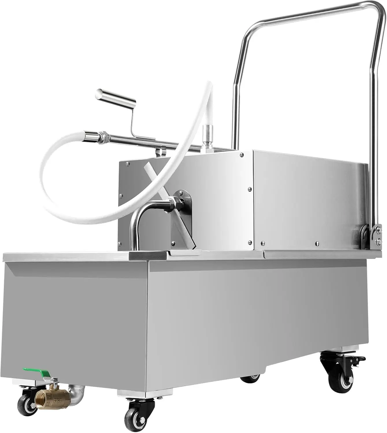 Fryer Machine 55L/14.53Gal, 550W Commercial Oil Filtration System With 8.45 Gal/Min Flow, Mobile Deep Fryer Oil