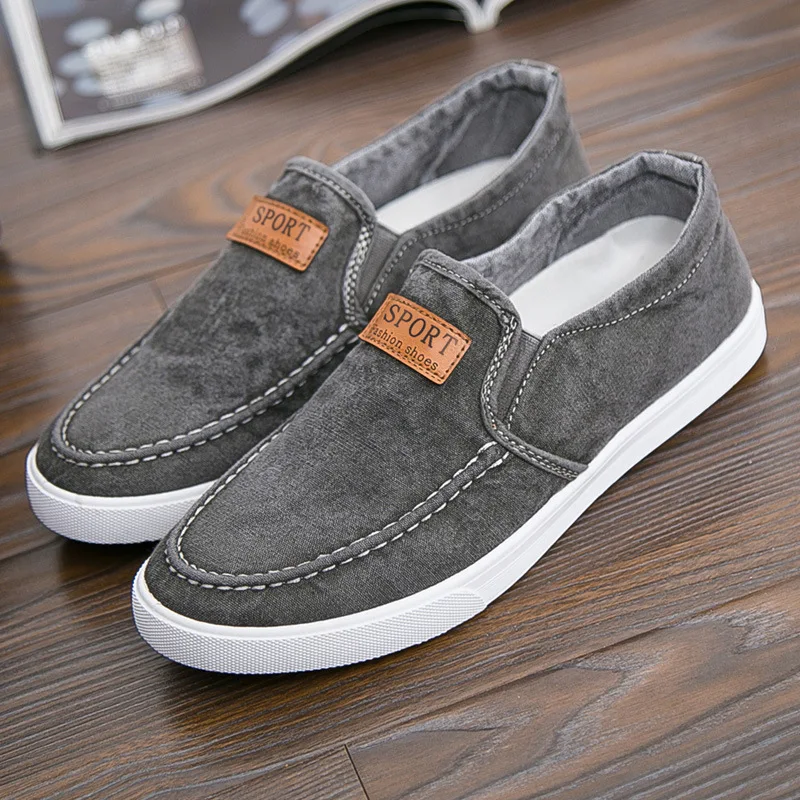 

Beijing Men's Canvas Slip-On Work oes Breathable Low-Top Casual Footwear Faionable Men's Slip-On Rubber Outsole
