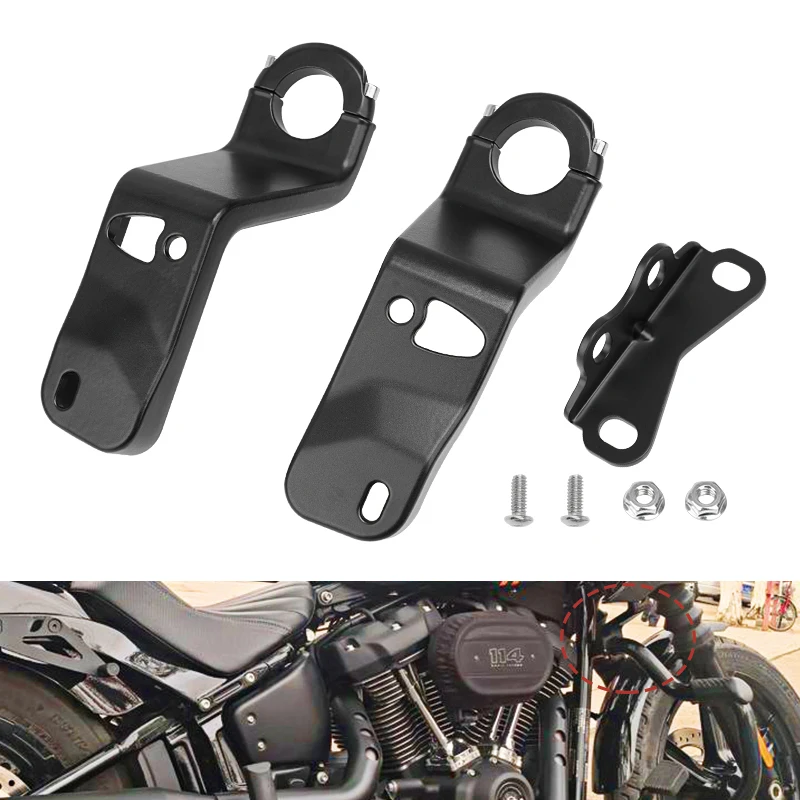 Black Front Fairing Support Bracket Mount Kit For Harley Low Rider ST FXLRST 2022-2024 Motorcycle Fairing Accessories Hot Sale