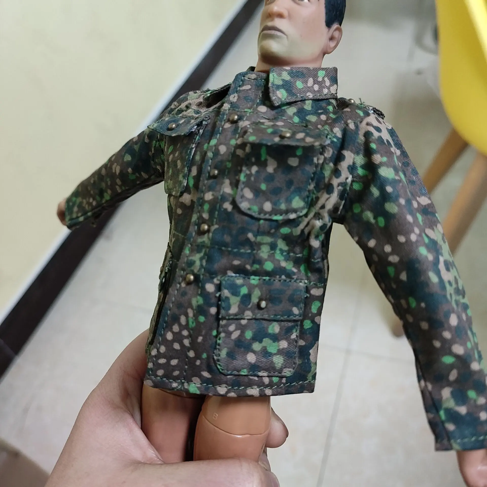 1/6 Soldier Action Figure Uniform uniforme militare tedesca WWII Pea Cam Combat Hat/Cap Coat Jacket Smock M43 pantaloni paracadutista