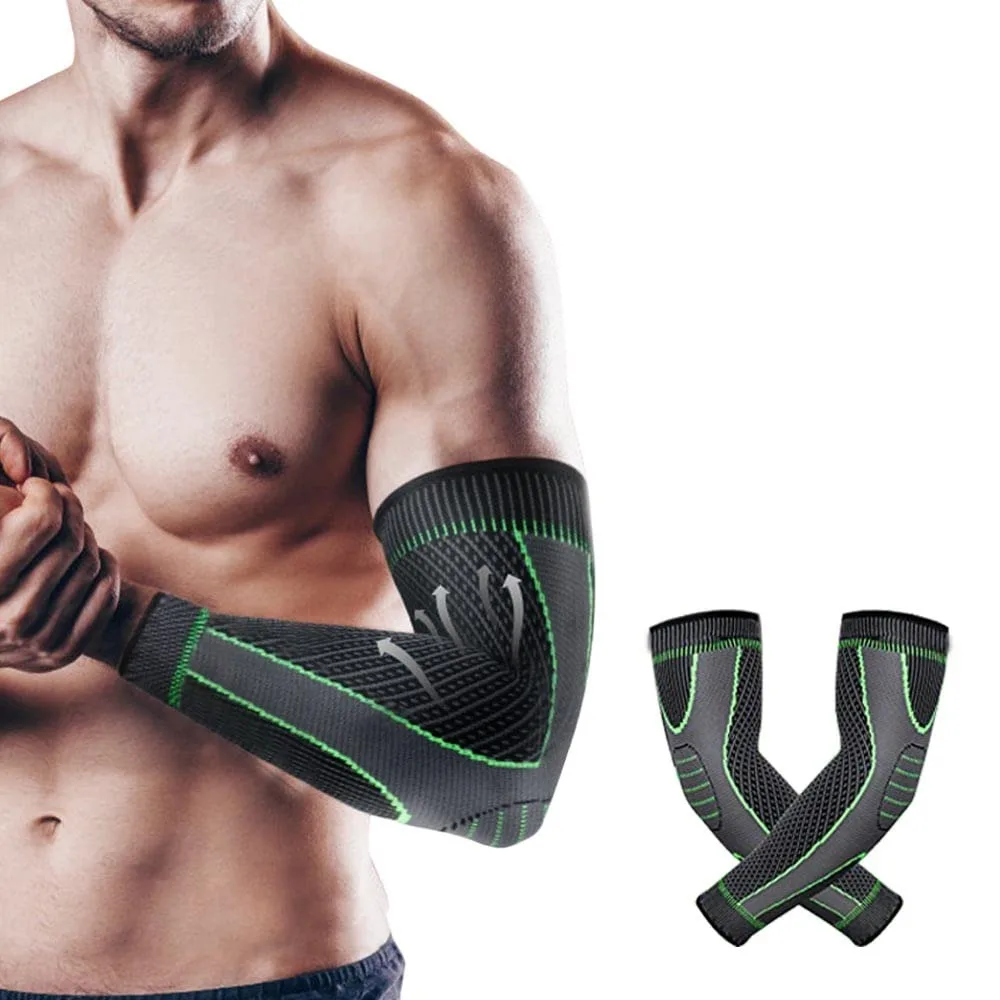 2 Stück Kompressionshülse für Sehnenentzündung – Sport-Armschutz – Ellenbogenstütze für Männer/Frauen für Tennis-Ellenbogen, Bodybuilding