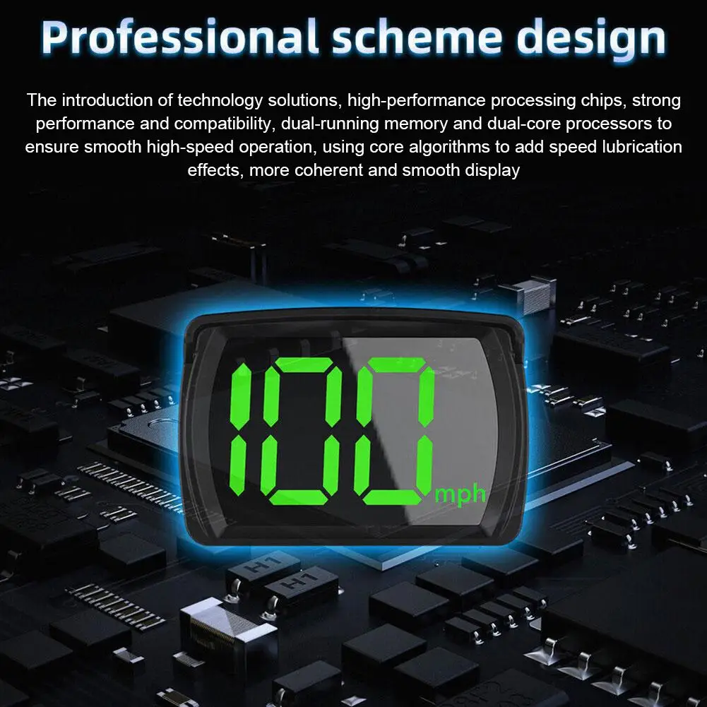 سيارة رئيس يصل HUD عرض GPS عداد السرعة KMH الرقمية HUD GPS + Beidou شرائح مزدوجة لجميع السيارات والشاحنات والإلكترونيات