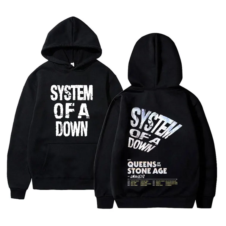 Hot Sale System of A Down Tour 2026 Hoodie Men Women Fashion Rock Oversized Sweatshirt Male Casual High Quality Pullover Hoodies