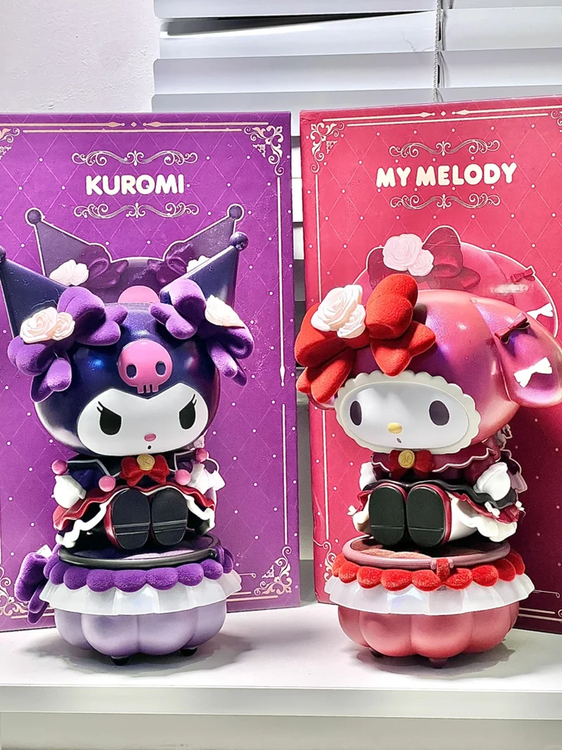 

In Stock Genuine Sanrio My Melody & Kuromi Roses And Wild Roses Series Model Toy 16cm Princess Desktop Ornament Collectibles Toy