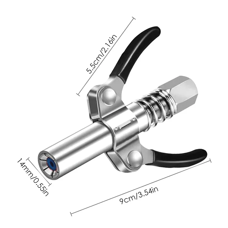 Grease Nipple Coupler High-Pressure Not Leak Metal Grip Style Locking Clamp Type Quick Release Coupler with 30cm Hose