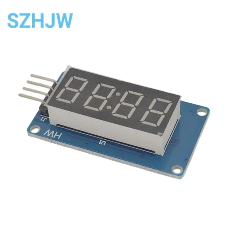 Módulo de pantalla LED TM1637 para Arduino, 7 segmentos, 4 Bits, reloj de 0,36 pulgadas, tubo de ánodo rojo, paquete de cuatro tarjetas de controlador de serie, 1/5/10 Uds.